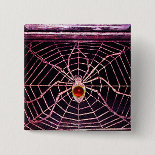 Badge Carré 5 Cm ESPRIT ET WEB ROUGE RUBY Noir