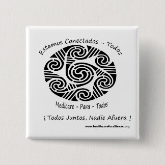 Badge Carré 5 Cm Estamos Conectados Todos