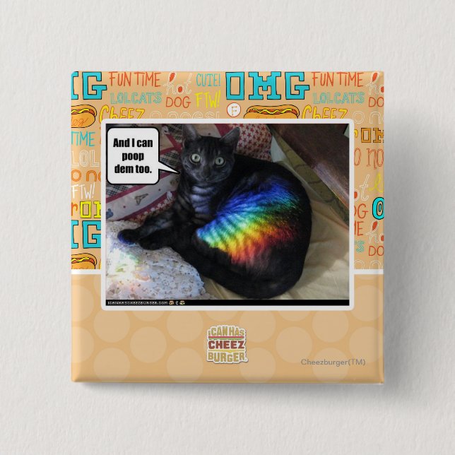 Badge Carré 5 Cm Et je peux aussi le faire taire. (Devant)