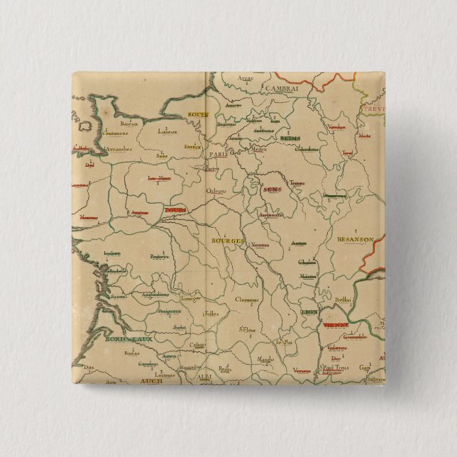 Badge Carré 5 Cm Établissements français (Devant)
