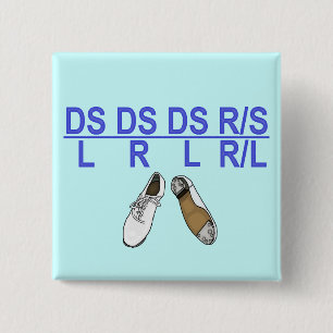 Badge Carré 5 Cm Étape triple obstruante