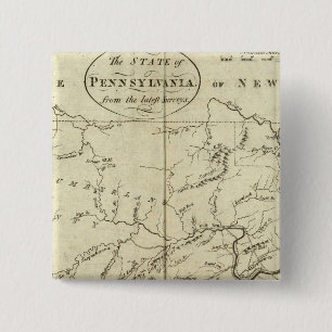 Badge Carré 5 Cm État de Pennsylvanie
