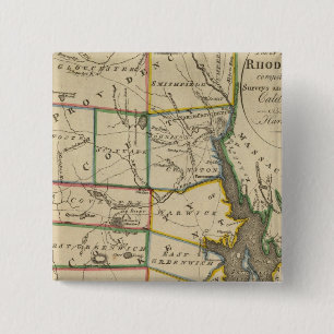 Badge Carré 5 Cm État de Rhode Island 3