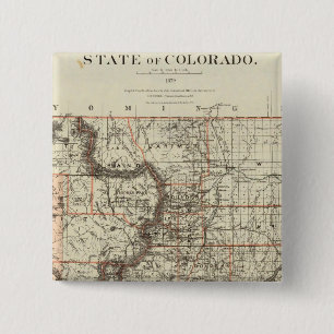 Badge Carré 5 Cm État du Colorado