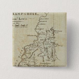 Badge Carré 5 Cm État du New Hampshire