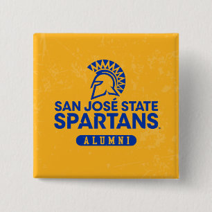 Badge Carré 5 Cm État Spartans de San Jose affligé
