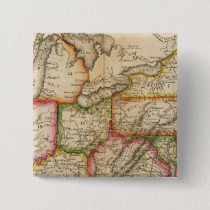 Badge Carré 5 Cm États-Unis 11