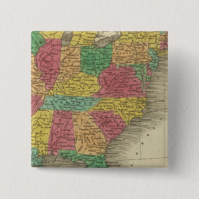 Badge Carré 5 Cm États-Unis 33 (Devant)