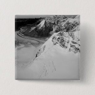 Badge Carré 5 Cm États-Unis, Alaska, Parc national de Denali, Vue a