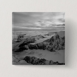 Badge Carré 5 Cm États-Unis, Alaska, Parc national Denali, Vue aéri