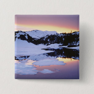 Badge Carré 5 Cm États-Unis, Californie, Montagnes de la Sierra Nev