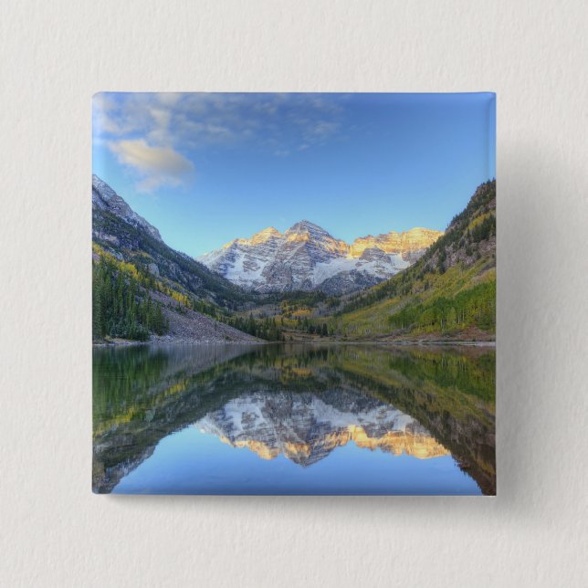 Badge Carré 5 Cm États-Unis, Colorado, Maroon Bells-Snowmass (Devant)