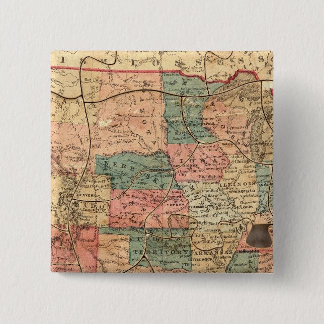 Badge Carré 5 Cm États-Unis d'Amérique 8 (Devant)