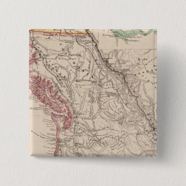 Badge Carré 5 Cm États-Unis de l'Ouest (Devant)