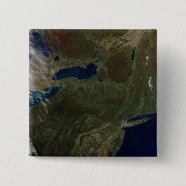 Badge Carré 5 Cm États-Unis du nord-est (Devant)