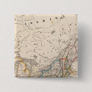 Badge Carré 5 Cm États-Unis du Nord-Est