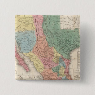 Badge Carré 5 Cm États-Unis et Mexique