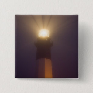 Badge Carré 5 Cm États-Unis; Géorgie; Savannah. Phare de l'île de