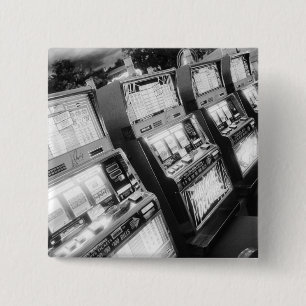 Badge Carré 5 Cm États-Unis, Nevada, Las Vegas : machines à sous de