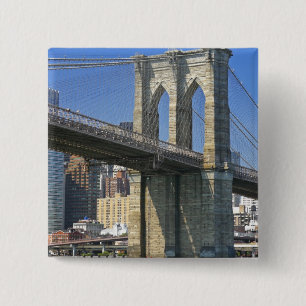 Badge Carré 5 Cm États-Unis, New York, New York City. Pont de Brook
