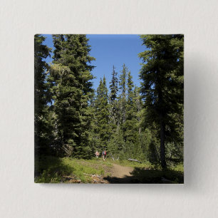 Badge Carré 5 Cm États-Unis, Oregon, Forêt nationale de Willamette,