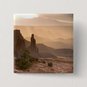 Badge Carré 5 Cm États-Unis; Utah; Parc national de Canyonlands. Vu