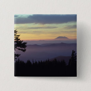 Badge Carré 5 Cm États-Unis, Washington. Mont St. Helens vu à trave