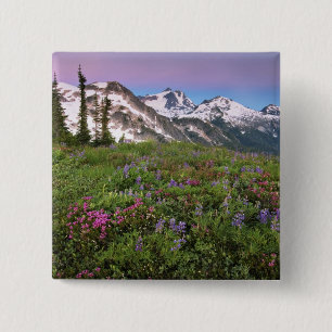 Badge Carré 5 Cm États-Unis, Washington, montagnes Cascade, Nord
