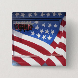 Badge Carré 5 Cm États-Unis, Washington, Moses Lake. Peinture mural