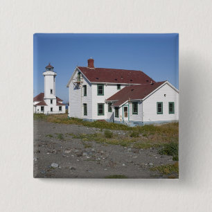 Badge Carré 5 Cm États-Unis, Washington, Port Townsend, Point Wilso