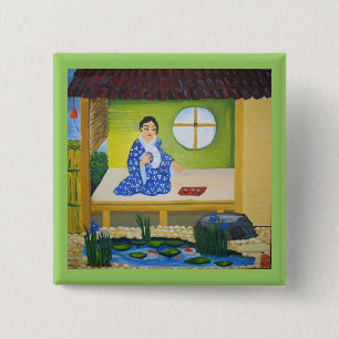 Badge Carré 5 Cm Été