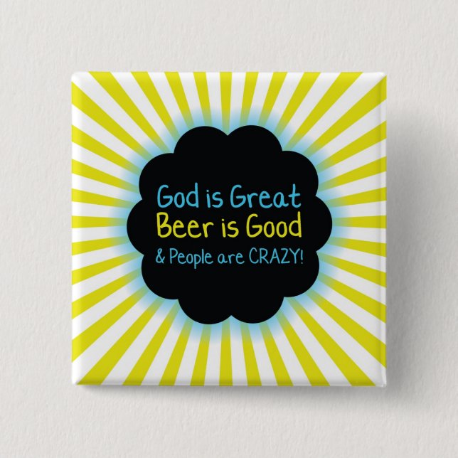 Badge Carré 5 Cm Été (Devant)