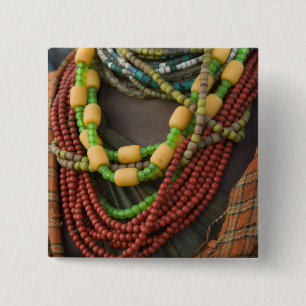 Badge Carré 5 Cm Ethiopie : Bassin inférieur de la rivière Omo, del