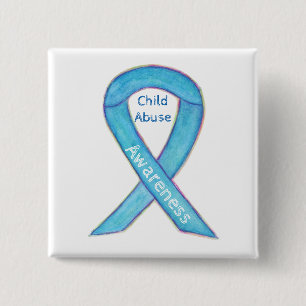 Badge Carré 5 Cm Étiquetage personnalisé pour enfants maltraités Bl