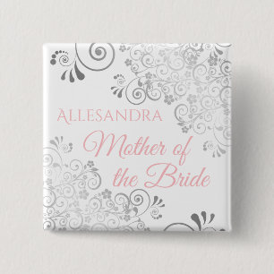 Badge Carré 5 Cm Étiquette de nom de la mère de la mariée pour mari