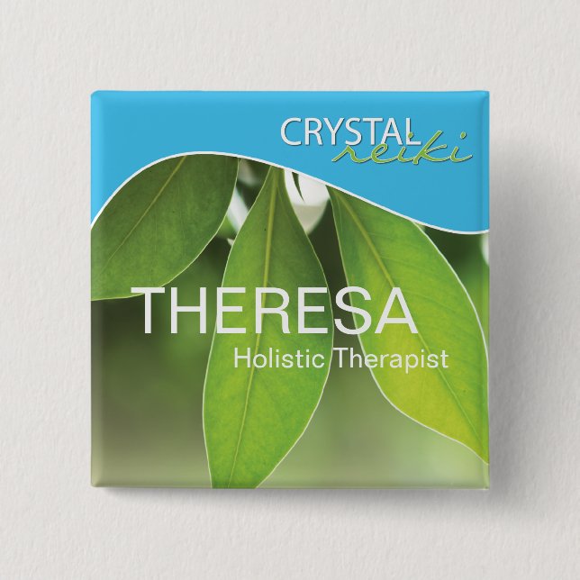 Badge Carré 5 Cm Étiquette nommée de nature (Devant)