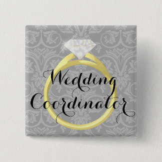 Badge Carré 5 Cm Étiquette nuptiale de nom de noce de coordonnateur