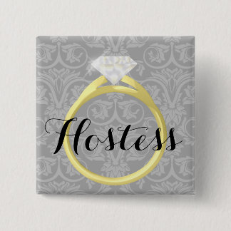 Badge Carré 5 Cm Étiquette nuptiale de nom de noce d'hôtesse de