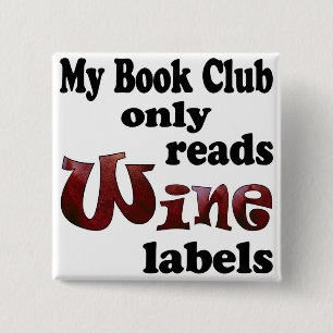 Badge Carré 5 Cm Étiquettes de vin pour club de lecture