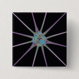 Badge Carré 5 Cm Étoile Brillante