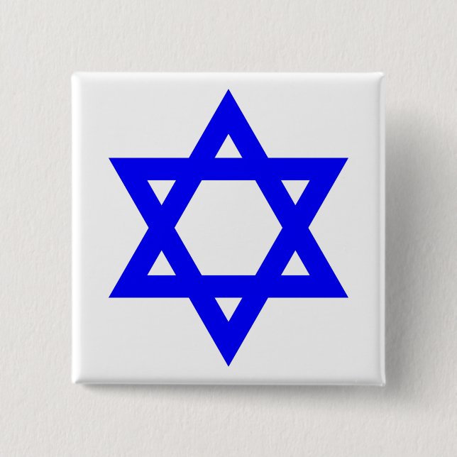 Badge Carré 5 Cm ✡︎ Étoile juive de David (Devant)