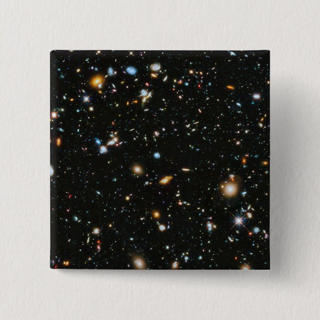 Badge Carré 5 Cm Étoiles dans l'espace - champ ultra profond de (Devant)