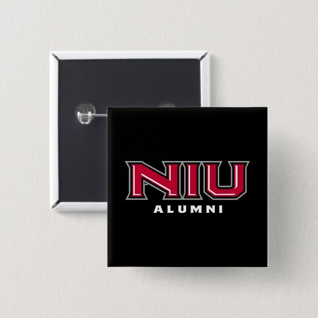 Badge Carré 5 Cm Étudiant du NIU (Devant & derrière)