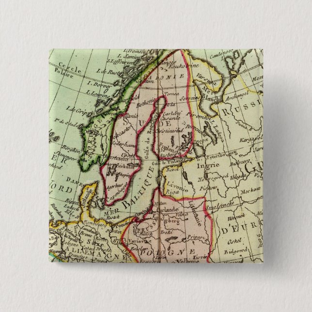 Badge Carré 5 Cm Europe 16 (Devant)