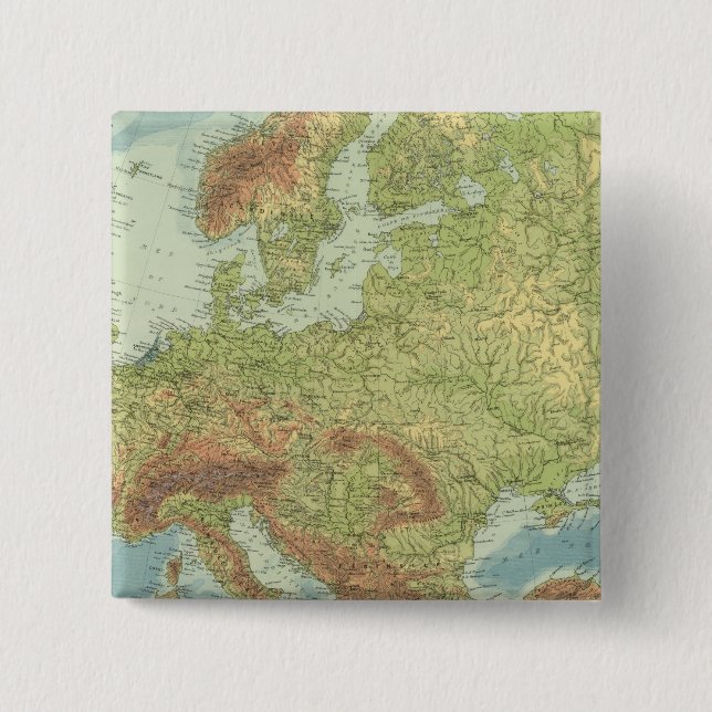 Badge Carré 5 Cm Europe 18 (Devant)