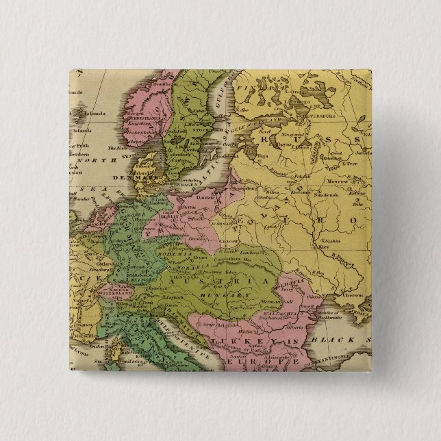 Badge Carré 5 Cm Europe 40 (Devant)