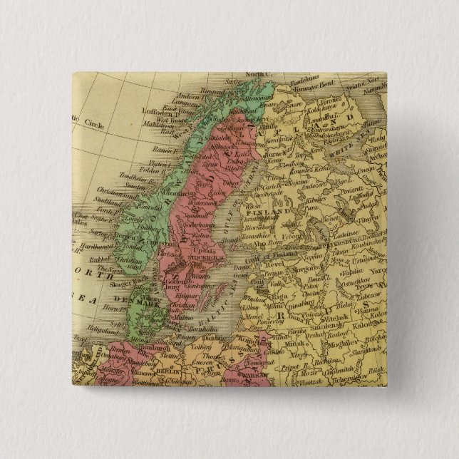 Badge Carré 5 Cm Europe 8 (Devant)