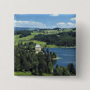 Badge Carré 5 Cm Europe, Autriche, Fuschl. Château Fuschl