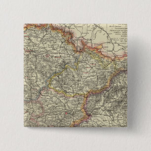 Badge Carré 5 Cm Europe, Autriche, République tchèque