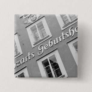 Badge Carré 5 Cm Europe, Autriche, Salzbourg. Lieu de naissance de 